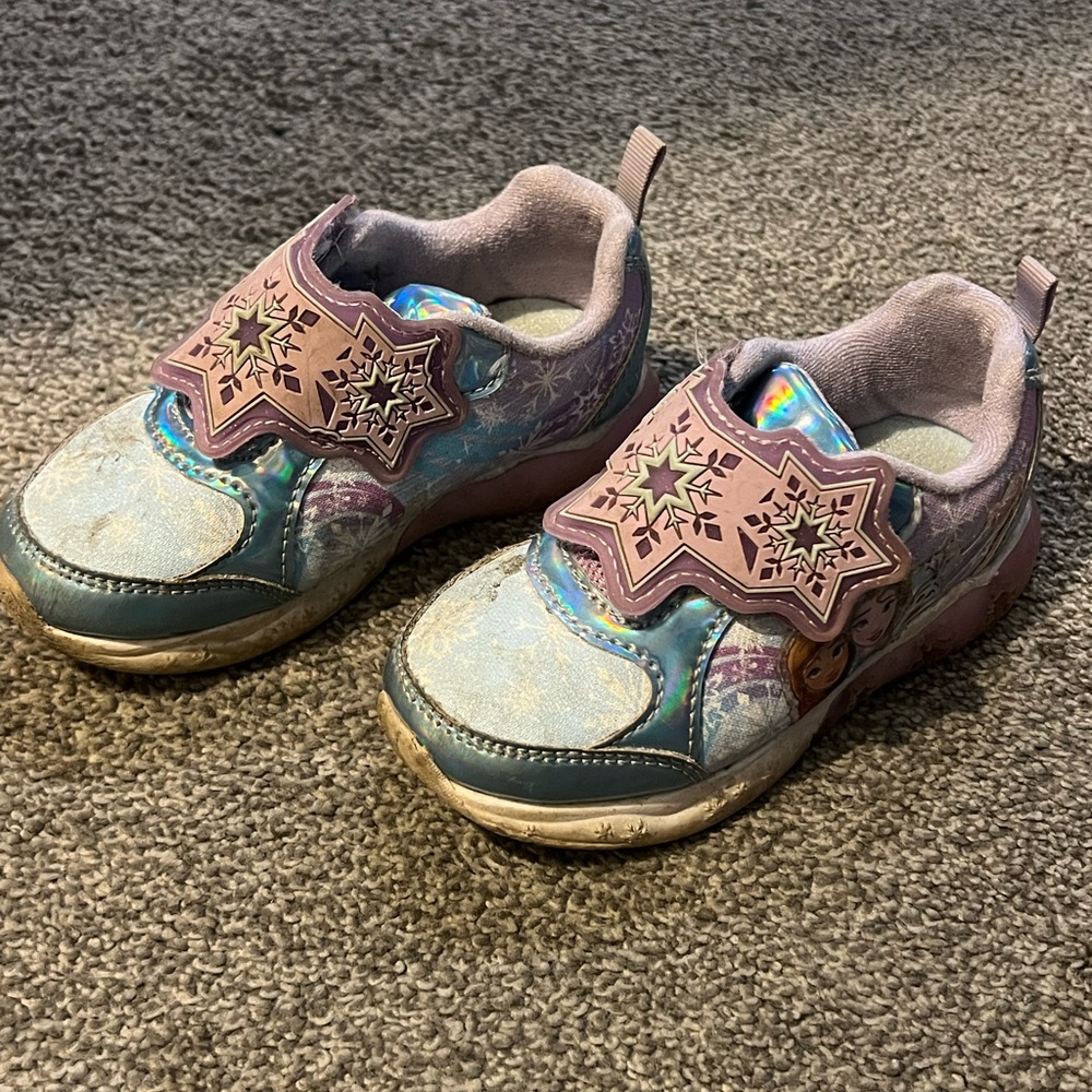 Frozen Themed Kids Shoes - Purple and Blue